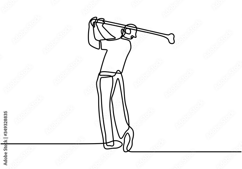 How to draw a golf club and ball 