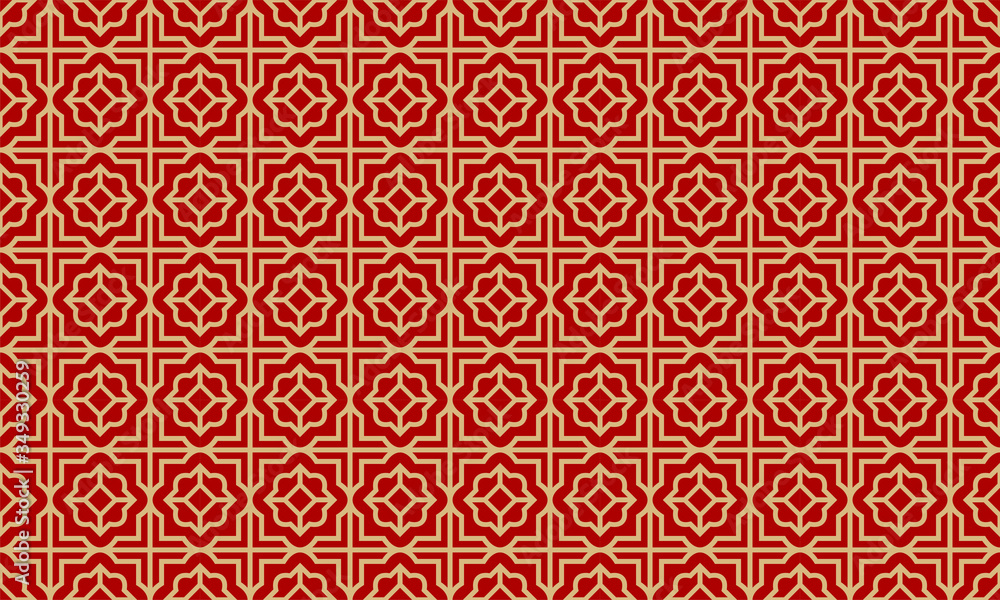 Oriental Geometric Seamless Pattern Arabesque Wallpaper