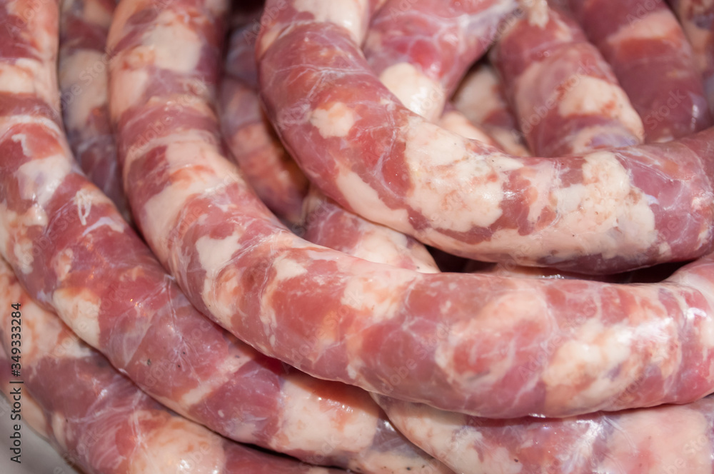 The process of making homemade sausage at home The process of making homemade sausage at home