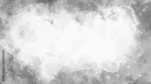 Watercolor black and white abstract background, paint canvas. Grayscale illustration. Abstract aquarelle texture grayscale backdrop. Paintbrush handmade technique splatter. Dispersed grunge wall.