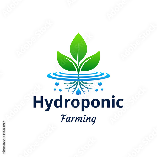 Hydroponic Farming Logo Vector Template