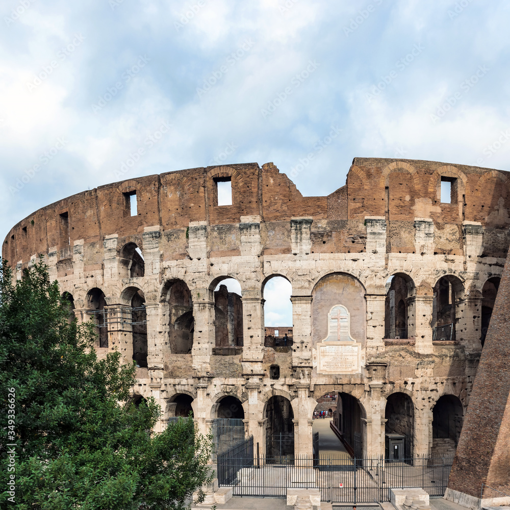 Flavian Amphitheatre known as the Coliseum in Rome, Italy.