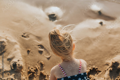 evening on the beach with kids