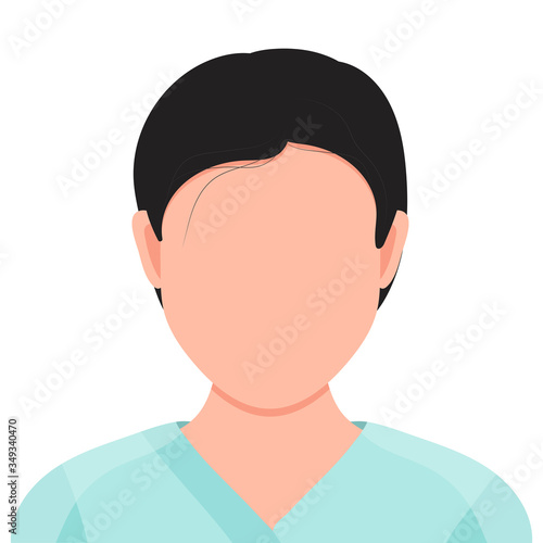 Male character in medical uniform. Coronavirus epidemic. Vector stock  illustration isolated on white background in a cartoon flat style.
