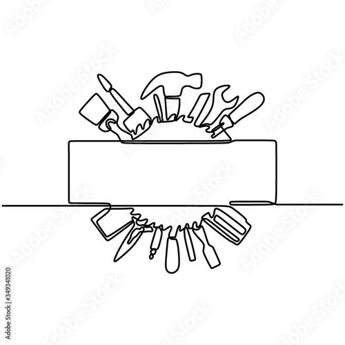 Continuous one line drawing...