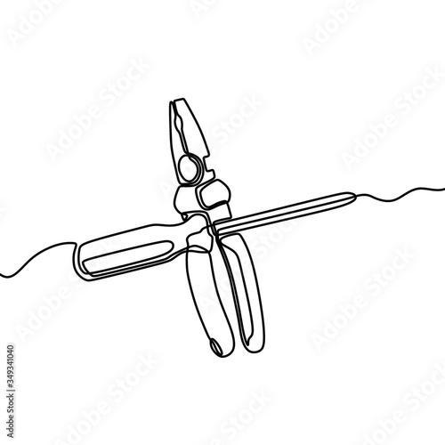 One single line drawing of ...