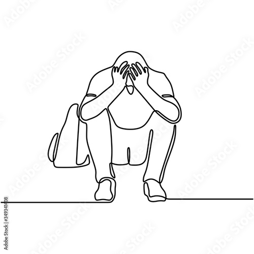 Continuous line drawing of ...
