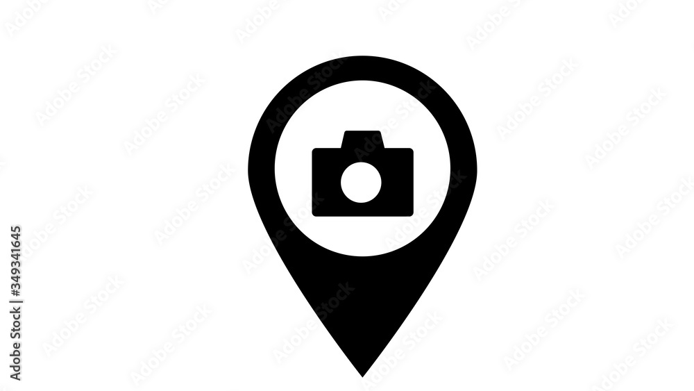camera icon with big lens for photo camera icon with big lens for photo