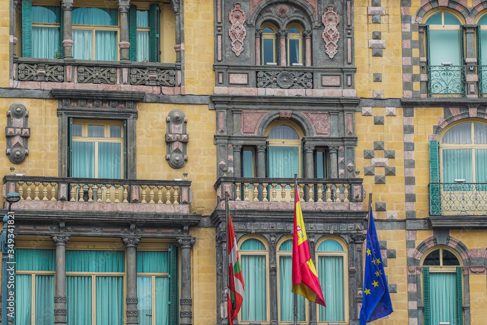 Fototapeta premium Street in Bilbao in the Guggenheim museum zone. Basque country.Spain