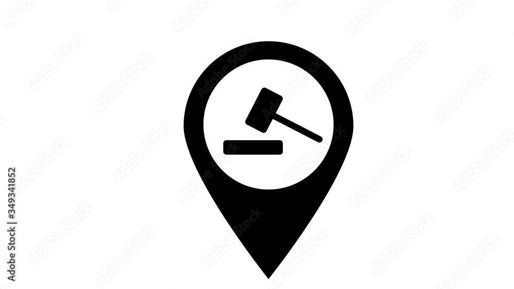  Location pin pointer  set with cafe Judge Wood Hammer 