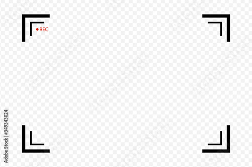 Viewfinder frame of the VCR digital display camera vector frame with photo frames photo frames with transparent background