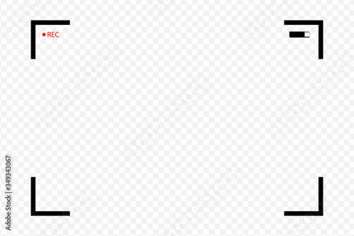 Viewfinder frame of the VCR digital display camera vector frame with photo frames photo frames with transparent background