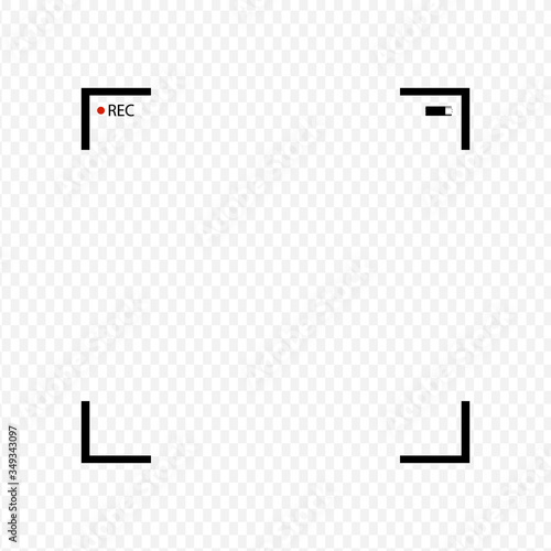 Viewfinder frame of the VCR digital display camera vector frame with photo frames photo frames with transparent background