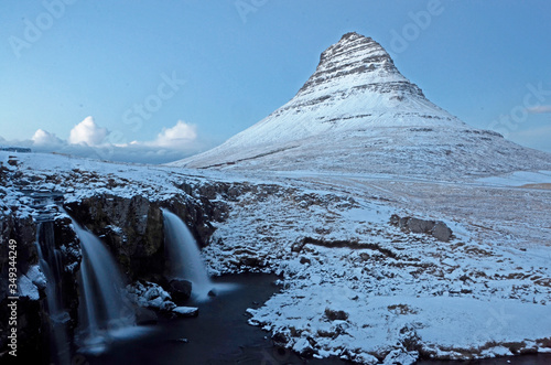 Kirkjufell i wodospady na Islandii