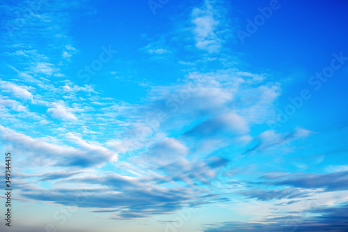 Beautiful sky with pattern of blue and white clouds