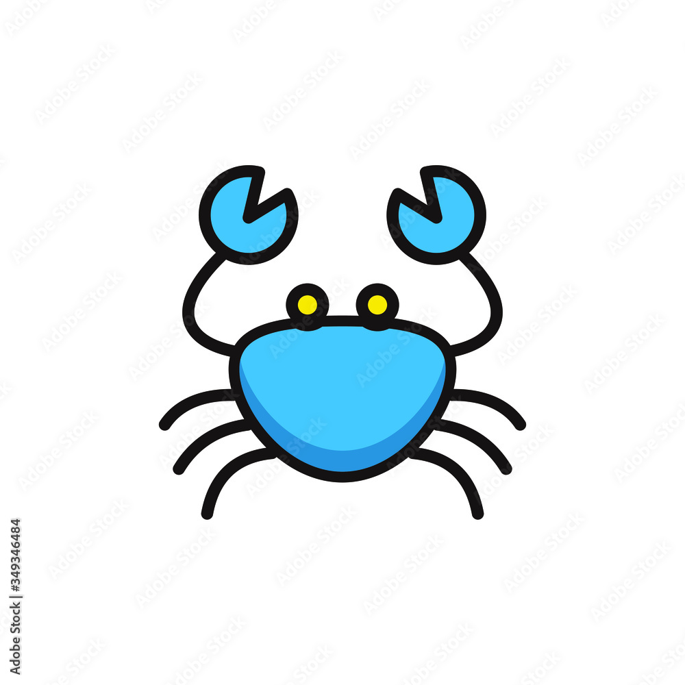 Crab icon colour vector
Crab icon colour vector