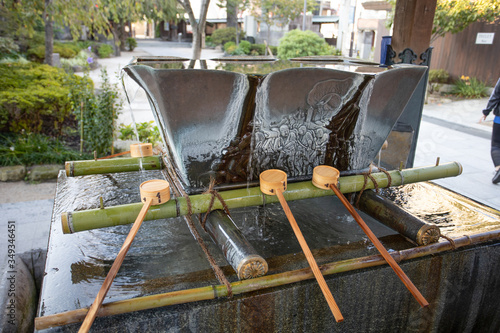 Water purification washing site at Fukuoka-Japan-0011Oct092019