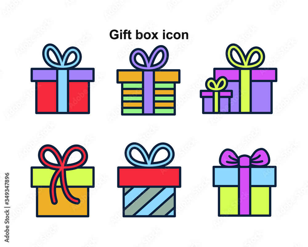 Gift box icon template black color editable. Gift box icon symbol Flat vector illustration for graphic and web design. Gift box icon template black color editable. Gift box icon symbol Flat vector illustration for graphic and web design.