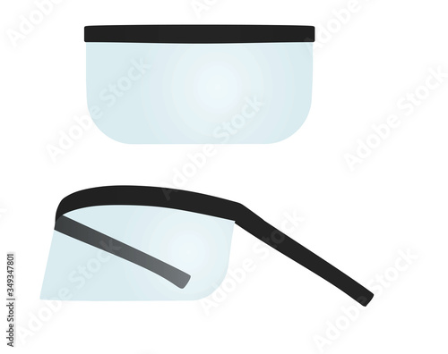 Face cover shield. vector illustration