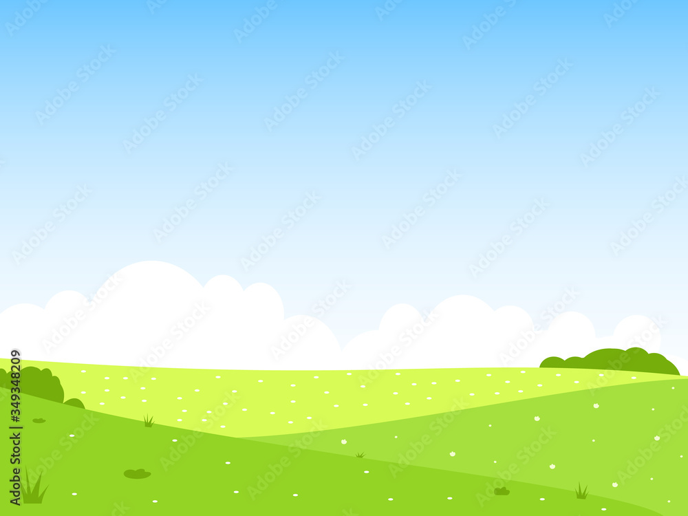Beautiful summer landscape vector illustration. Beautiful summer landscape vector illustration.