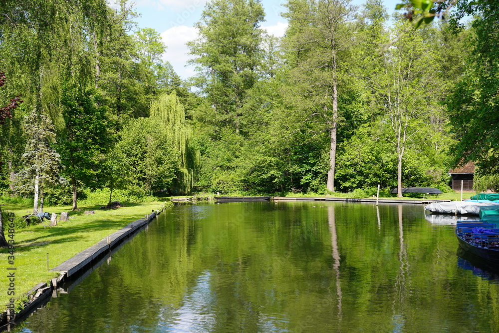 Der Hafen von Lübbenau im Spreewald Der Hafen von Lübbenau im Spreewald