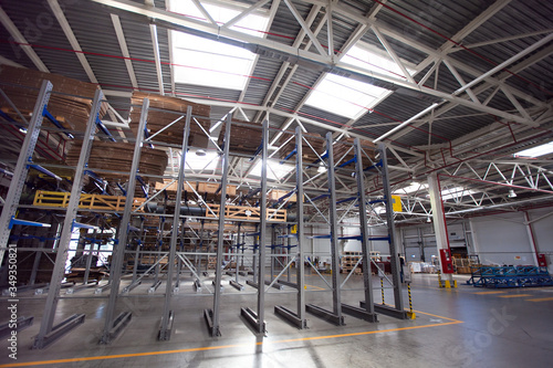 Large Industrial Warehouse of heavy iron and metal parts.