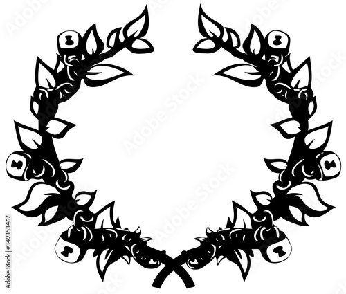 Laurel Wreath Chained Stencil