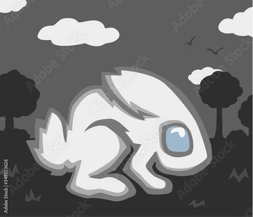 White Rabbit Cartoon