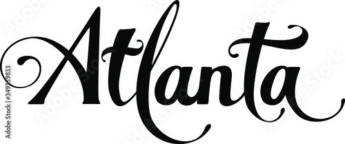 Atlanta - custom calligraphy text