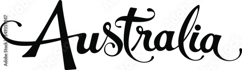 Australia - custom calligraphy text