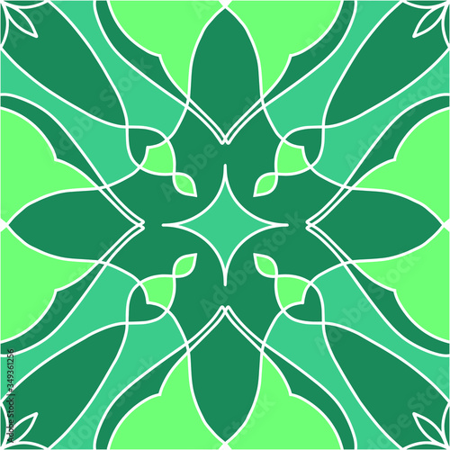 Floral pattern element. Decorative ornament. Vector illustration.