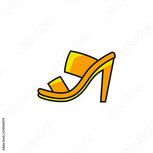 Block heeled sandal icon 