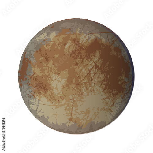 Europa moon icon illustration