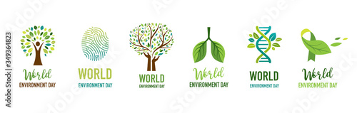 World Environment day, go green concept design. Vector illustration