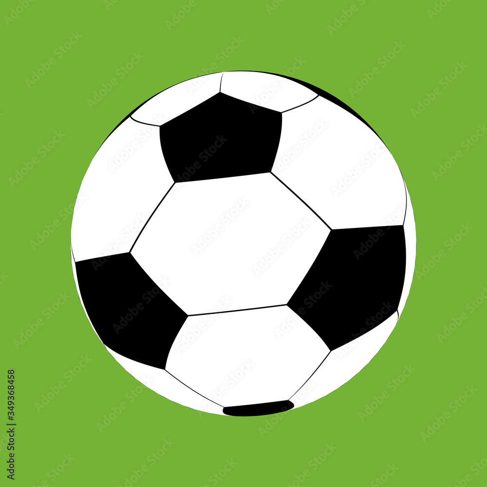 cartoon fotball soccer ball on green background cartoon fotball soccer ball on green background