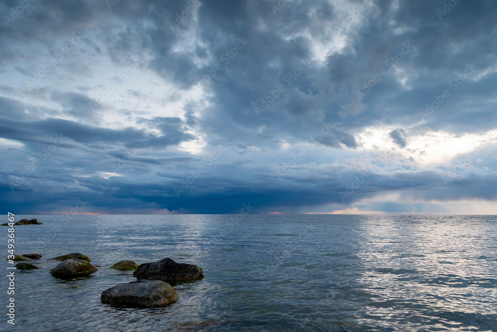 Obraz premium Storm clouds over the Baltic Sea, Sweden