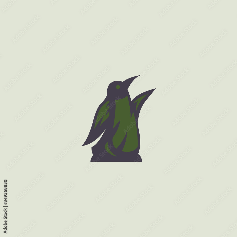 Fototapeta premium Vector Logo Illustration Penguin Abstract Style