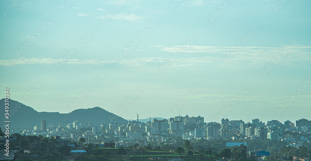 View of the city center of Santa Maria RS in Brazil from the western region