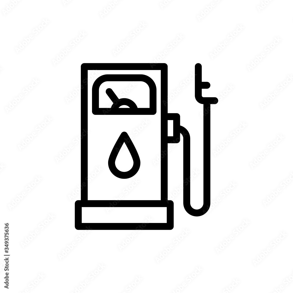 fuel vector icon in outline style on white background fuel vector icon in outline style on white background