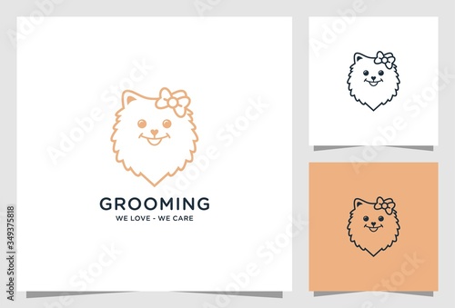 puppy, dog, pet shop, grooming logo design 