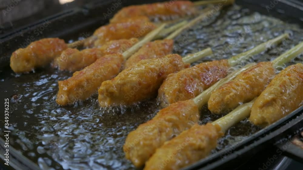 brown and cooking lemon grass chicken in Brunei in the Borneo Island brown and cooking lemon grass chicken in Brunei in the Borneo Island