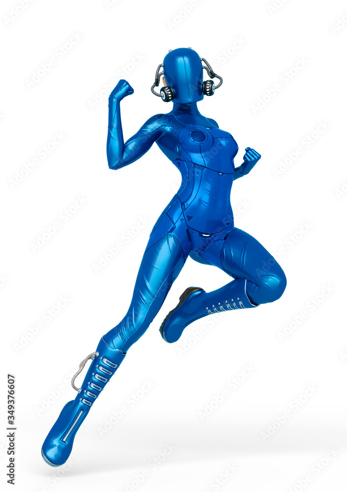 cyber soldier female in a pin up pose cyber soldier female in a pin up pose