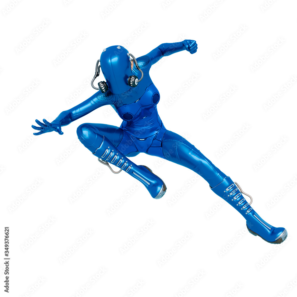 cyber soldier female is falling cyber soldier female is falling