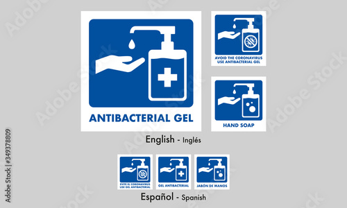 Signane to disinfect hands, antibacterial gel and soap, to prevent coronavirus and other bacteria