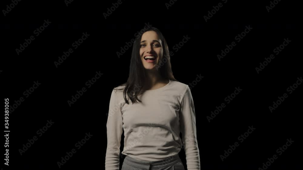 Attractive middle eastern woman laughing. Transparent isolated alpha channel background. Attractive middle eastern woman laughing. Transparent isolated alpha channel background.