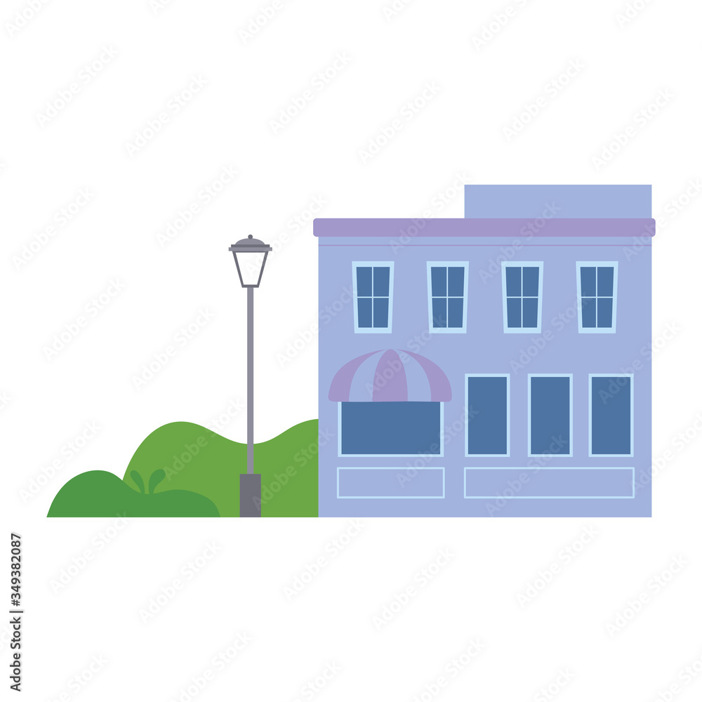 building store commercial facade trees street isolated icon design building store commercial facade trees street isolated icon design