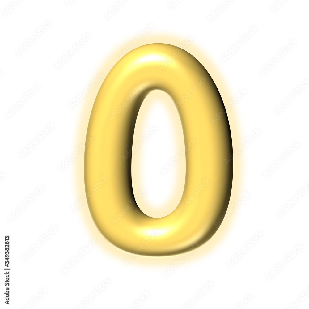 3D GOLDEN CARTOON STYLE NUMBER WITH GLOW : 0 ZERO 3D GOLDEN CARTOON STYLE NUMBER WITH GLOW : 0 ZERO