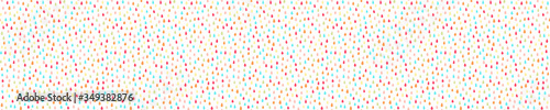 Abstract cut out raindrop confetti border. Vector pattern seamless background. Hand drawn tiny falling drops ribbon. Summer party celebration banner Trendy home decor, kid print, birthday washi tape.