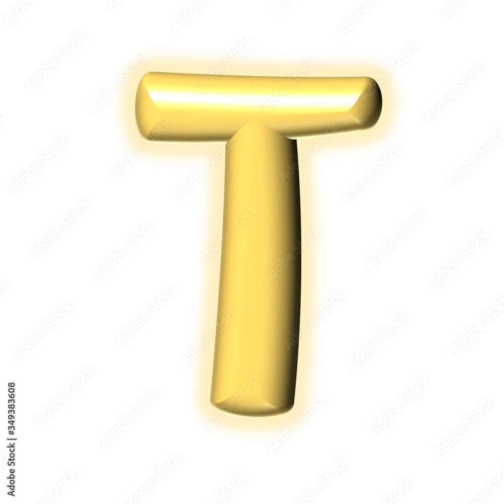 3D GOLDEN CARTOON STYLE ENGLISH ALPHABET WITH GLOW : T 3D GOLDEN CARTOON STYLE ENGLISH ALPHABET WITH GLOW : T
