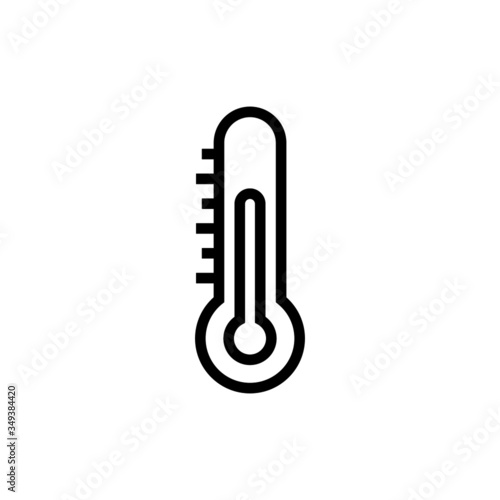 thermometer icon vector, sign, symbol in linear style on white background